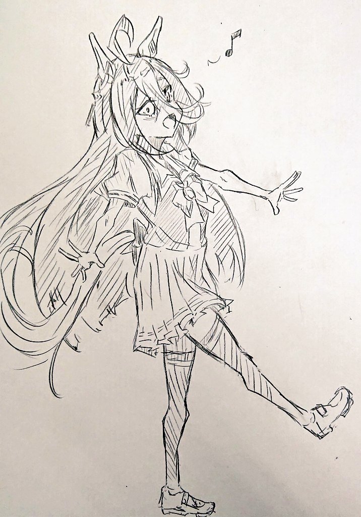 umieri24's tweet image. 今日も１日お疲れ様でした‼️

ラクガキ☘️

☕🎵