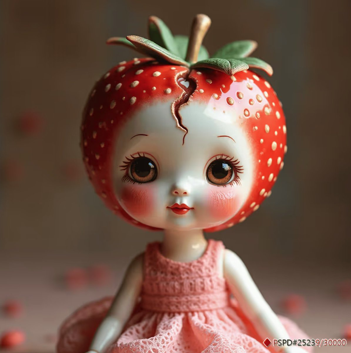 cd_BE's tweet image. So I found these Pastel Strawberry Porcelain Doll in my hidden. Minted 6 days from a NullAddress. They do look kinda cute.