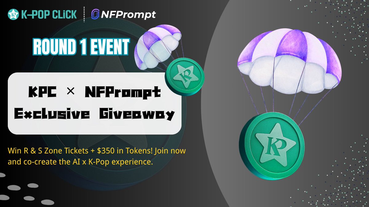 🚨 KPC × NFPrompt is Live!
We’re launching the ultimate “AI × K-pop” creative arena 🎨🌟

🎁 Win [Click The Star] R &amp; S zone tickets
💸 $350 in KPC tokens
👩‍🎤 Co-create idol images with AI &amp; let fans vote!
🔥【ON-Chain, ON-Vote.】
Your ideas deserve the global stage.
👉