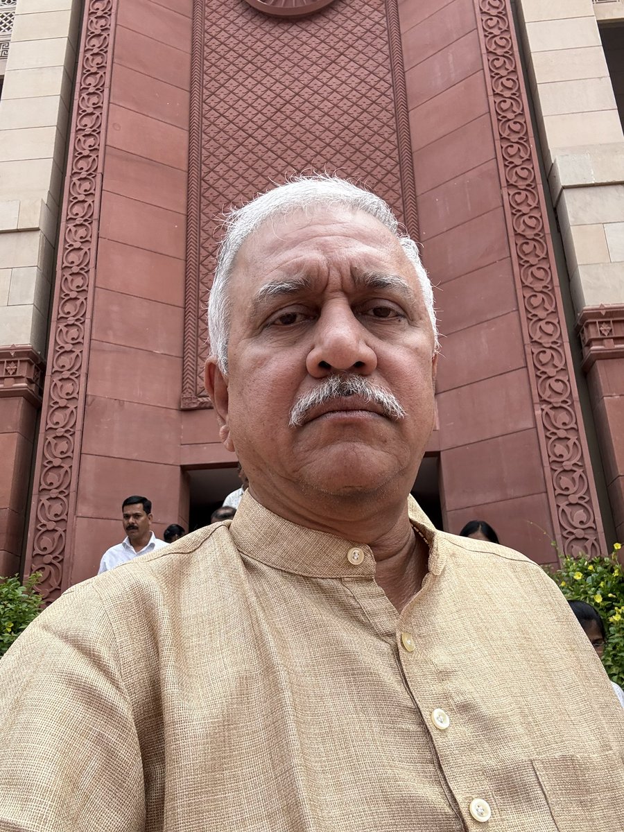 narayanantbjp's tweet image. At the Temple of Democracy today..
Indian Parliament.