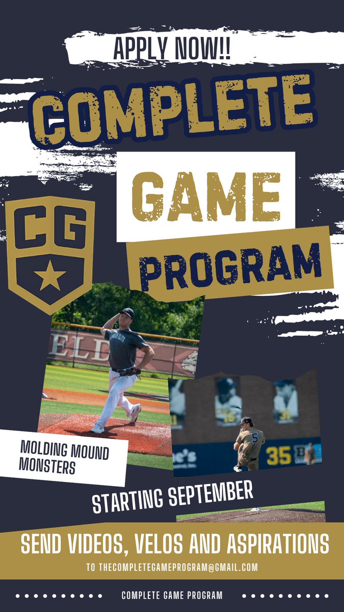 CompleteGameMI's tweet image. Year round pitching/throwing program. Learn to take care of your arm, gain velocity, improve your mound mindset, craft your secondary pitches and get promoted and recruited!!
