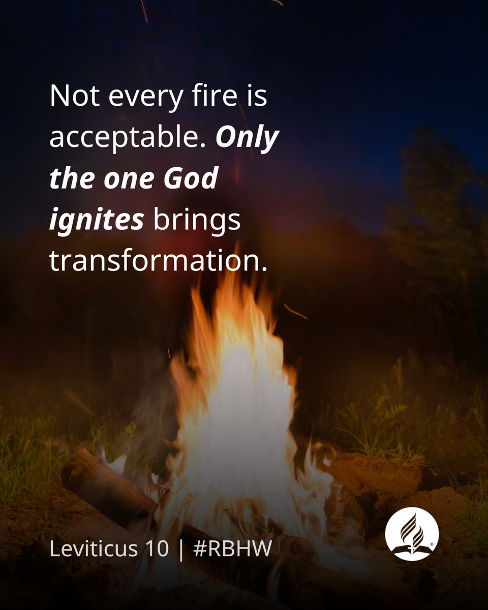 AdventistIAD's tweet photo. Nadab and Abihu offered unauthorized fire and died for their irreverence. God calls us to worship with clarity, reverence, and truth. What we allow into our minds shapes how we discern between holy and unholy. #RBHW https://t.co/2DO4OgAs44