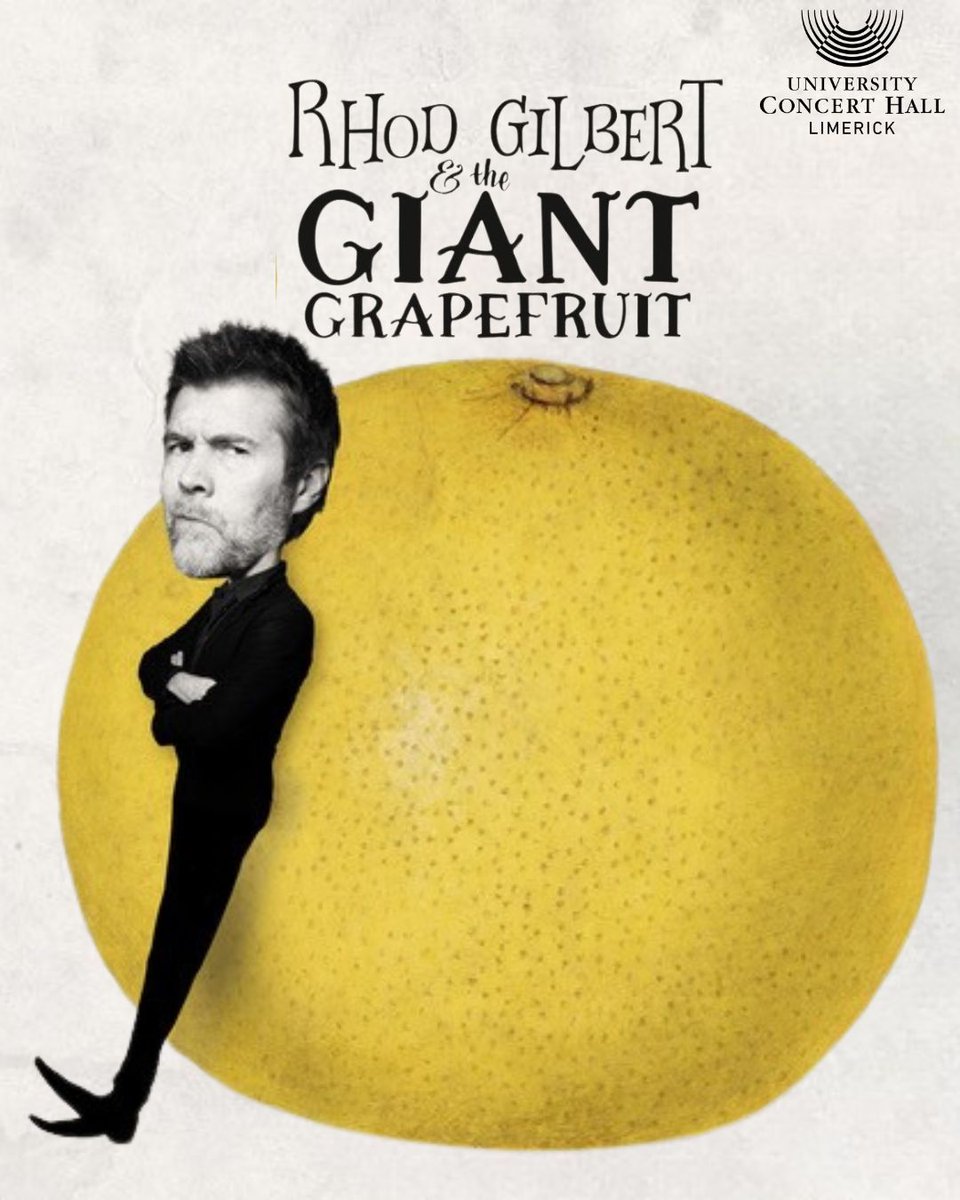 🎤 RHOD GILBERT &amp; THE GIANT GRAPEFRUIT 🎤 

📅 Wednesday 15th October 2025 
⏰ 8pm
🎟 €40 (Booking Fees Apply)
🎟 Limited Tickets Available

BOOK NOW!

📞 061 331 549
🌐 uch.ie