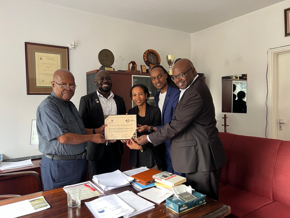 Our members are the heart of AAK!
The association made a courtesy visit to Tectura International Limited, our firm member led by Dr. Reuben Mutiso F.A.AK. The AAK team was accompanied by the registrar Eng. Nashon Tambo, Architects Chapter secretary Arch. Michael Mathenge, chapter