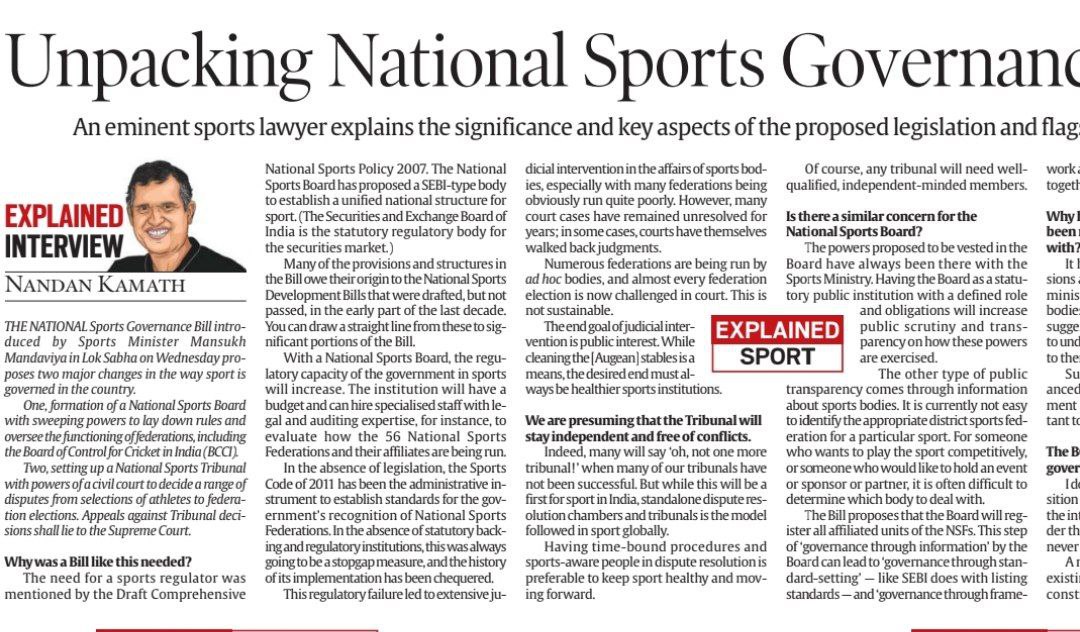 _upsc_focus's tweet image. #PT #MAW #NationalSportsGovernanceBill #Sports #Polity #UPSC