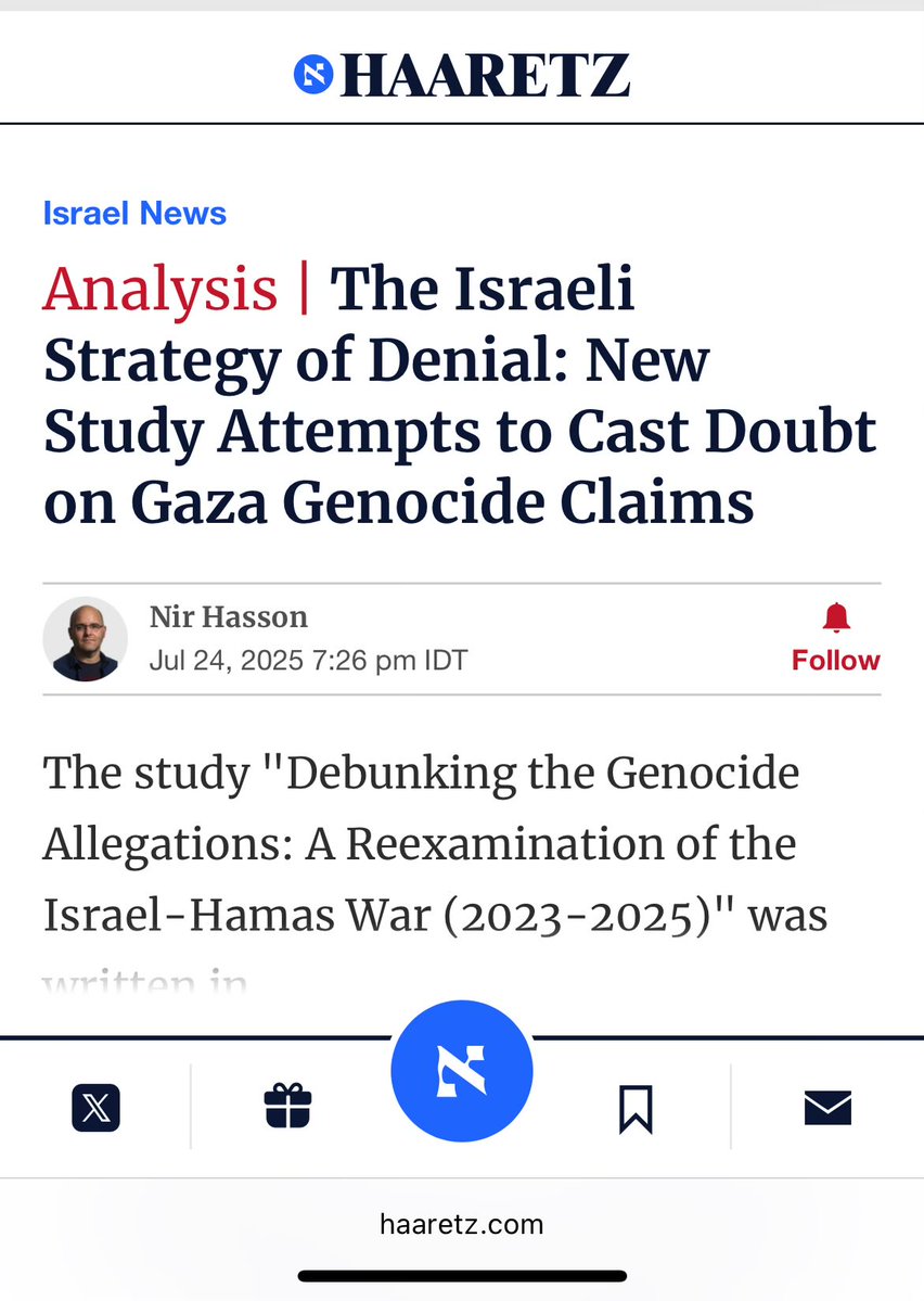 FredReillier's tweet image. Même les journaux israéliens savent que nier le genocide est un mensonge.
