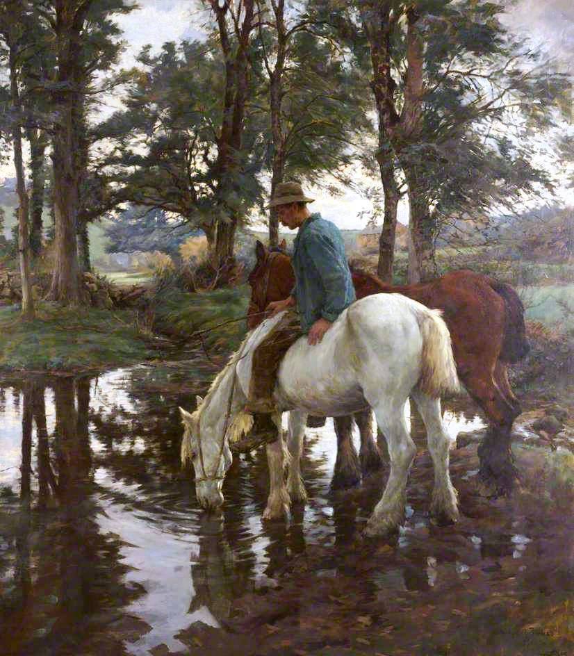 Eduarda59870810's tweet image. The Drinking Place
By : Stanhope Alexander Forbes (1857-1947)
British artist