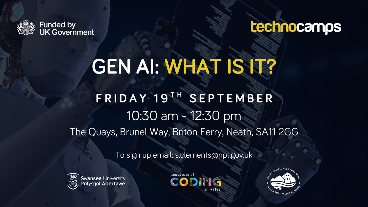 HeritageNPT's tweet image. Training coming up in how to use AI. Open to all! @Technocamps @SwanseaUni