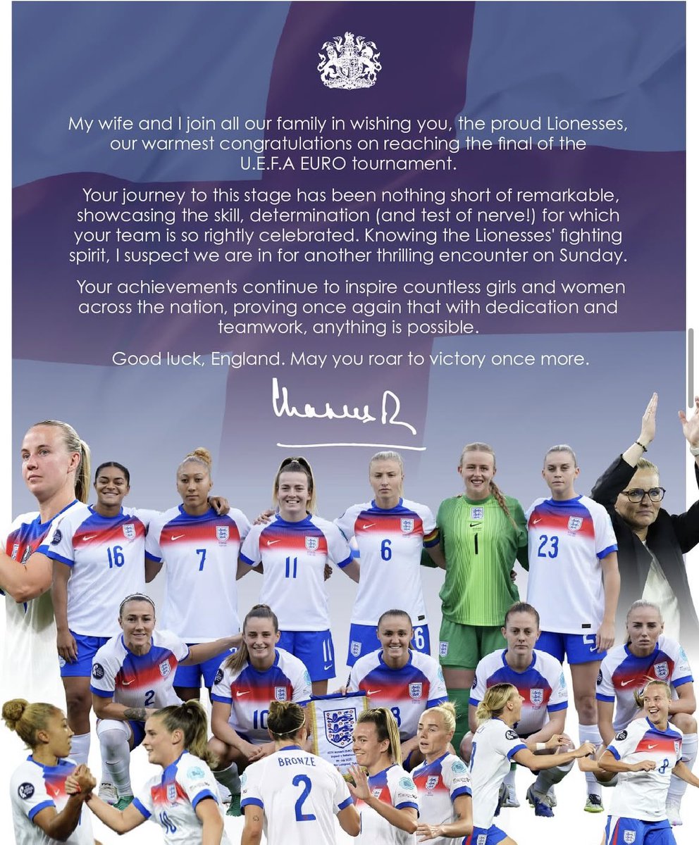 Michelle Agyemang has arguably been the most important player of this tournament for the Lionesses.  

But in the Royal Family’s message of support ahead of the final, she’s not pictured or acknowledged at all. 

Black women aren’t invisible. Let’s stop erasing them.