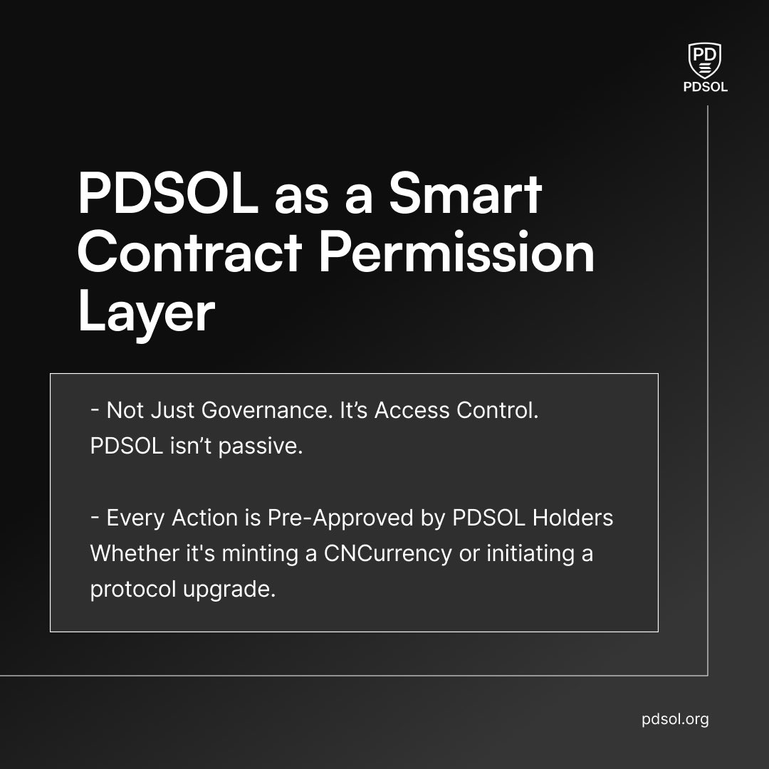 PDSOL goes beyond voting, it's the gatekeeper of the entire CNBM system

Every key action, from minting CNCurrencies to protocol upgrades, must be pre-approved by PDSOL holders.
#PDSOL #DeFi #Solana
