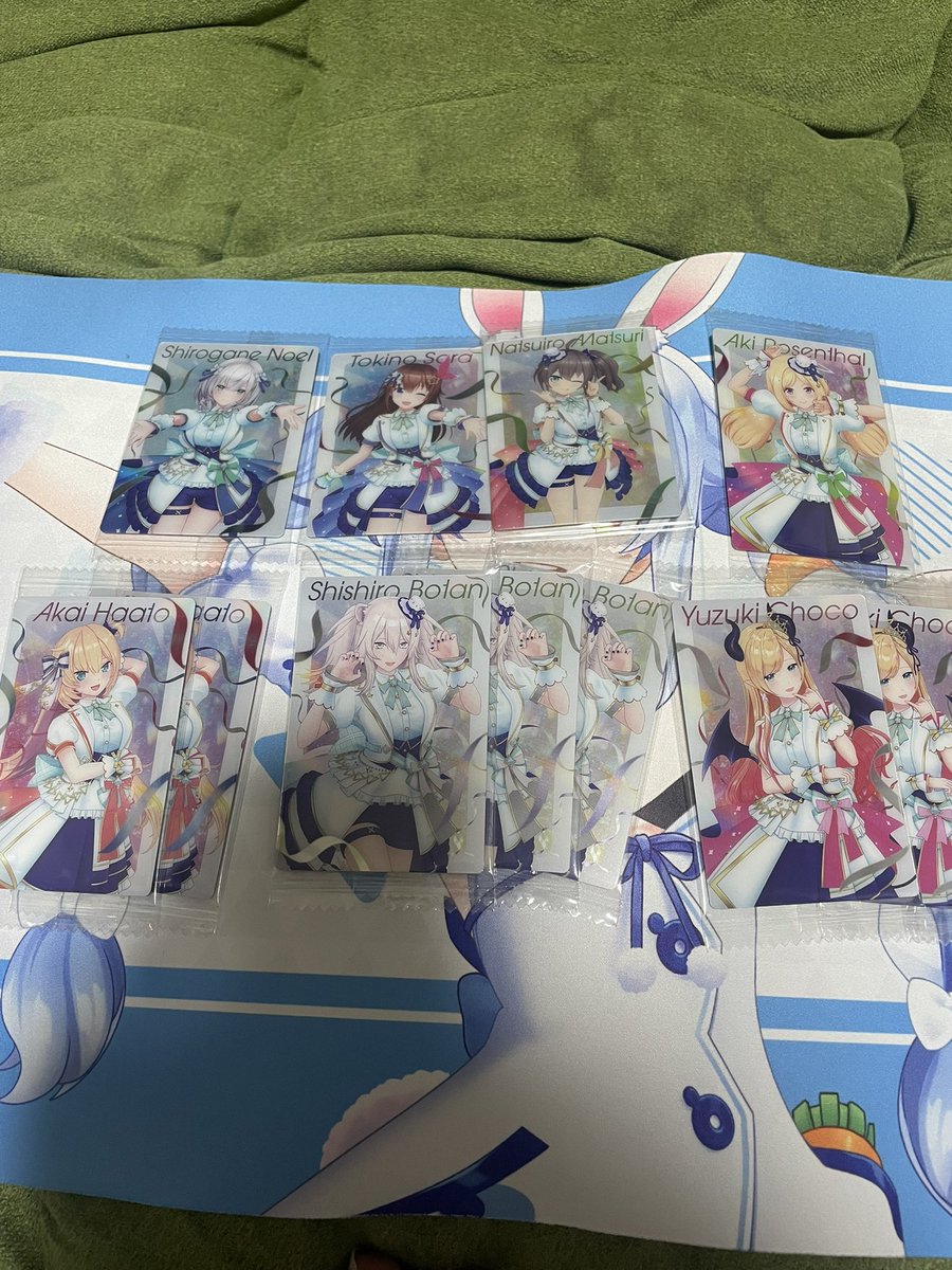 ibataka09's tweet image. 🍫ホロライブウエハースカードまだ沢山あるので欲しい方はリプください🙏
新たに⚒️🐏🍃追加です‼️
✉️郵送か🤲現地手渡しでお願いします
郵送の送料は負担します😁
現地手渡しは8/13(有明アリーナ)8/14(秋葉原)
複数枚も可能です⭕️