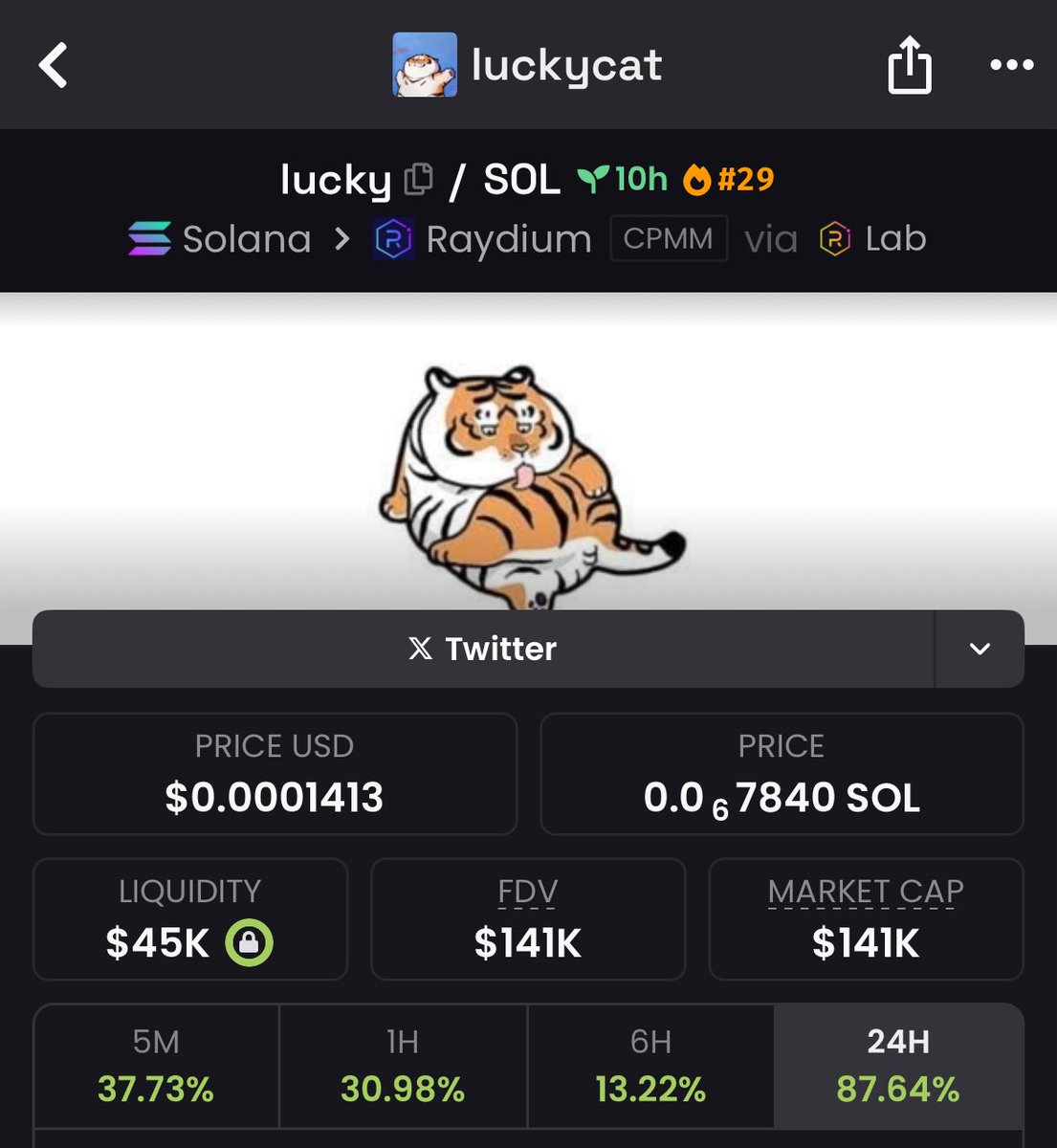 TwipsX's tweet image. I hope this damn cat is the beginning of my good luck. 

$lucky 

Ca: A4rdJSkWBYVhjyyMo4zFR9h5FU4M9i7sPmPNAeTmbonk