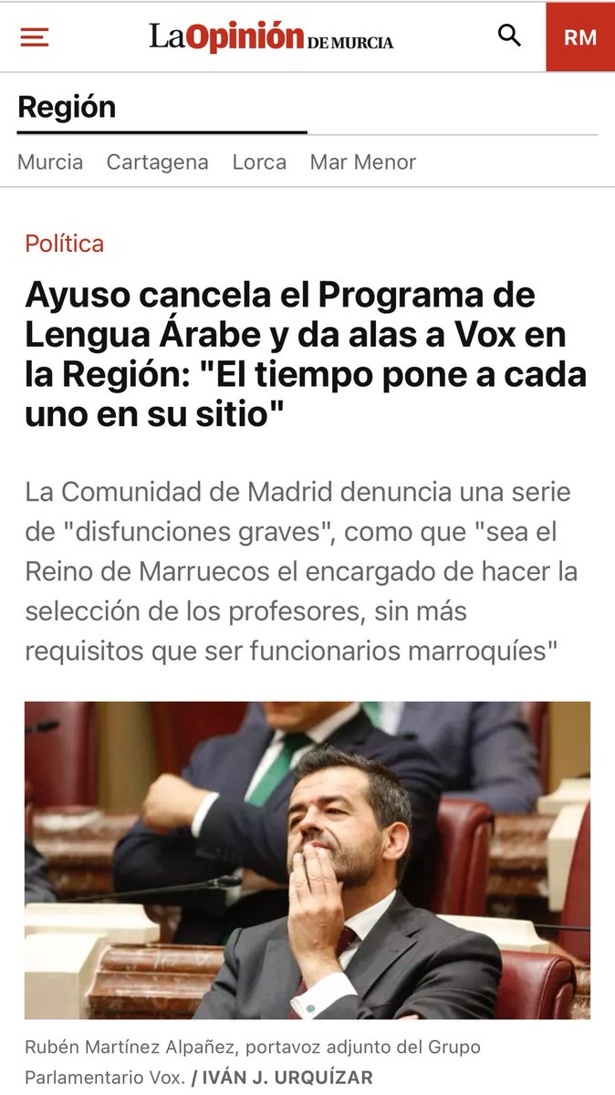 RubenMAlpa's tweet photo. Nuevamente @vox_es tiene razón.

Es competencia regional y gracias a @Vox_Murcia no se impartirán clases de lengua árabe y cultura marroquí en nuestra región.

Nuestras aulas nuestra cultura.

https://t.co/amhEyNF5sE https://t.co/CNhFJCNOvL