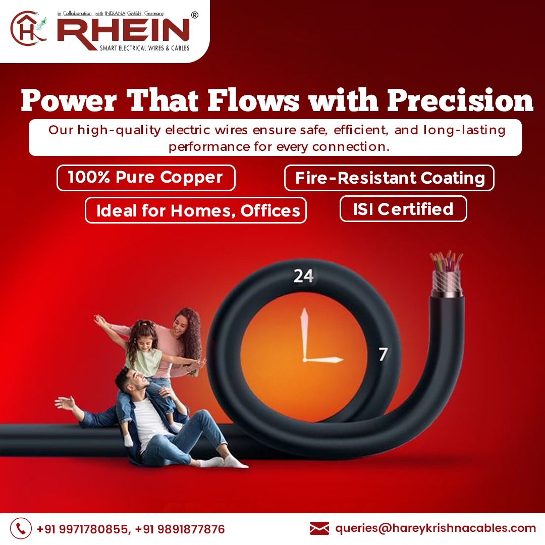 rheinwirescable's tweet image. fire-resistant coating, guarantee safe, efficient, and long-lasting performance. ISI certified - ideal for homes, offices.
📷 Call Now: +91 99717 80855 | +91 98918 77876
📷 Email: queries@hareykrishnacables.com

#electricwires #purecopper #firesafety #isiwires #cablesolutions
