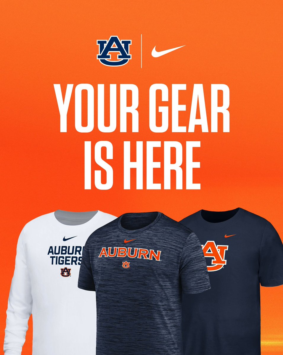 Your Gear is Here! 👟

Secure your Auburn x Nike Gear NOW! 🔥

Get ready to crush gamedays and cheer on your Tigers in style!

🛍️ Shop Now: auburntige.rs/4fc26YS

#WarEagle
