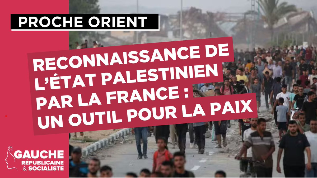 🇵🇸🇮🇱🇫🇷La GRS salue la reconnaissance par la France de l’État palestinien &amp; appelle à des initiatives pour la #Paix au #ProcheOrient.
👉 g-r-s.fr/reconnaissance…
Il faut imposer un cessez-le-feu sous peine d’avoir des 100nes de milliers de morts sur la conscience. #Palestine