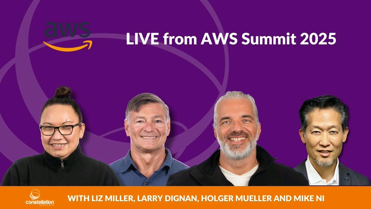 holgermu's tweet image. 🚀 At #AWSSummit NY, @lizkmiller, @MikeNi & @ldignan and I broke down key AI moves: Shift beyond SageMaker, Vectors on S3 = smarter data access, Nova models in action, Scaling AI agents + marketplaces. Full convo 👉 bit.ly/3IFtZMJ #AI #AWS #EnterpriseAI @AWScloud