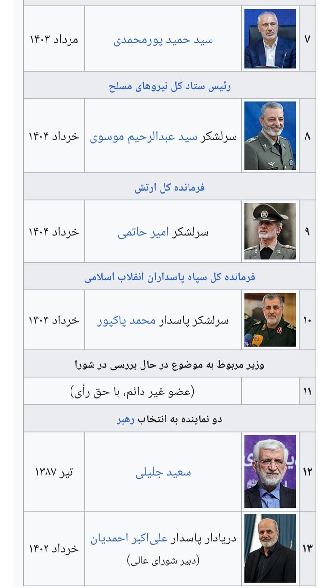 Ramtin_gh_a's tweet image. کسانی که به شورای عالی امنیت ملی انتقاد می کند .#شعام
بالاترین رکن جمهوری اسلامی ایران است.
بیشر اعضای آن با حکم مستقیم مقام معظم رهبری تایید می شود و مصوبات شورا فقط با حکم رهبری لازم اجرا است ...و هیچ ارکان و سازمان حق عدم تابعیت از حکم را ندارد...
#ایران