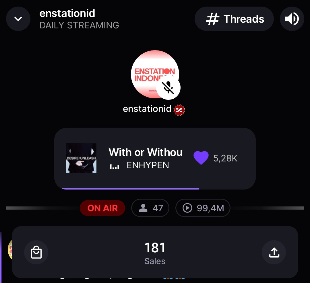 ENSTATIONID's tweet photo. 🟢 NOW ON AIR
DAILY STREAMING WITH ENSTATIONID
Engenes, masih semangat streaming?
Yuk segera join streaming bareng admin 🥰
🔗 https://t.co/gSrkhxdGRp
⏰ 18.00-22.00 WIB
#ENHYPEN #StreamWithEngina
@ENHYPEN @ENHYPEN_members