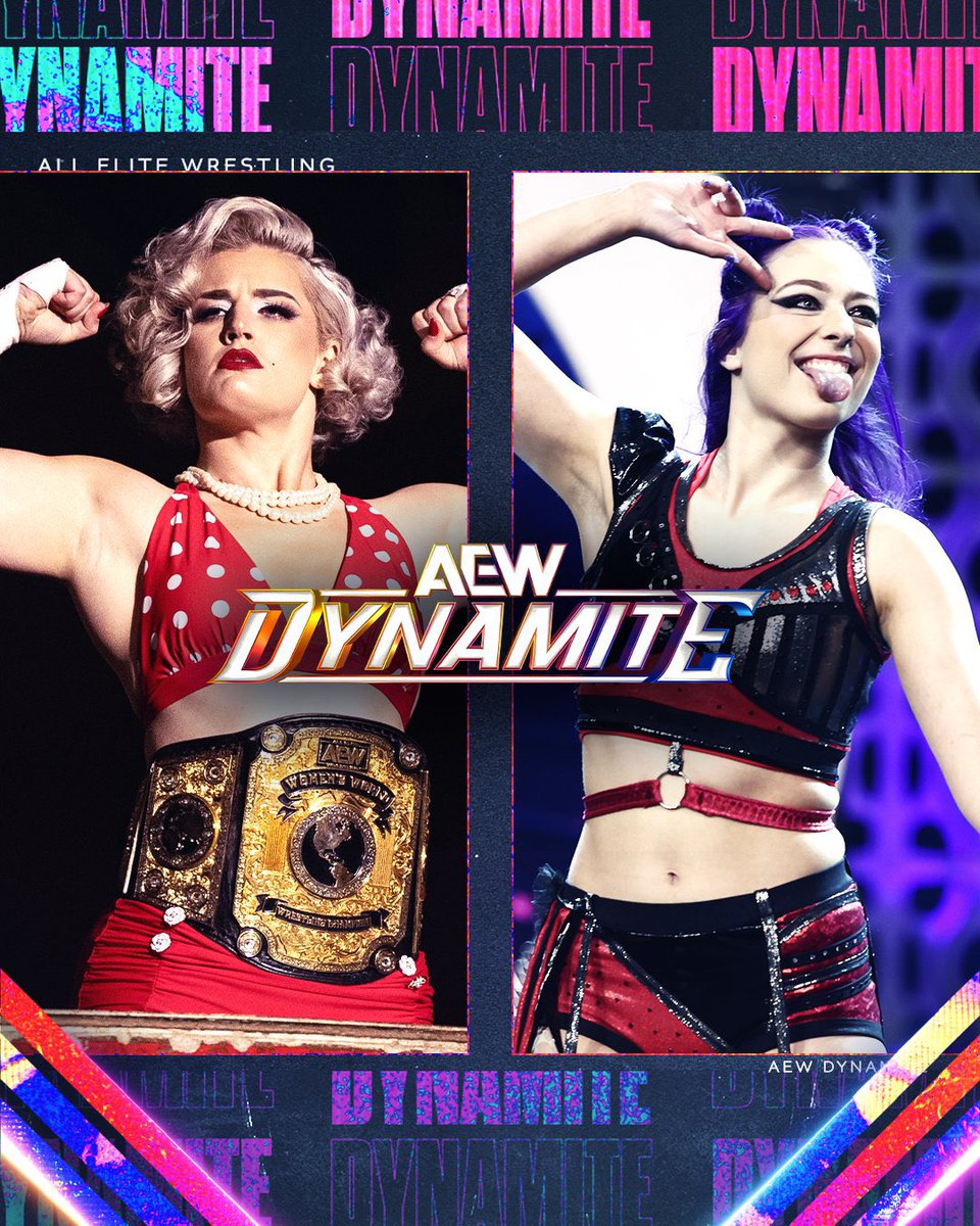 NorbertFeuillan's tweet image. Nos deux champion•nes du monde #AEW en action lors du prochain épisode d'#AEWDynamite mardi à 21h10 sur @WarnerTVNext 🧨
#AEWFrance