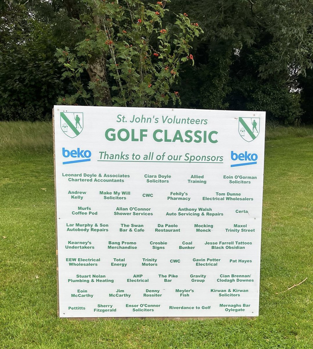 Delighted to sponsor <a href="/VolunteersGAA/">Volunteers GAA</a> at today’s Golf Classic #wexford