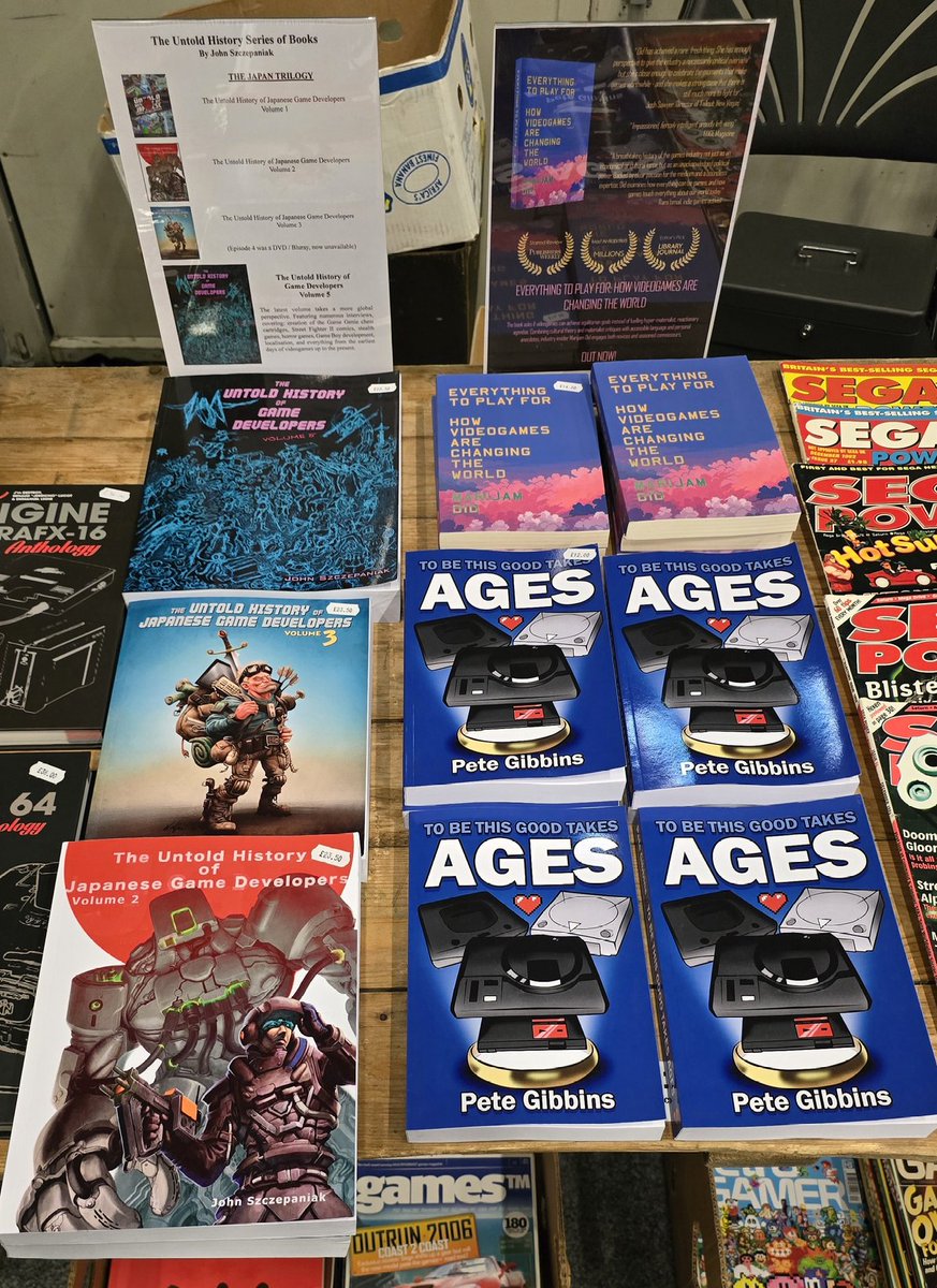 SegaMags's tweet image. SegaMags - Supporting our independent authors and magazines.
We will have independent gaming books from Pete Gibbins, John Szczepaniak, Brian Bagnall and Mirajam Did on the stall at @NottsVge
We will also have brand new back issues of indie print mag RPM.