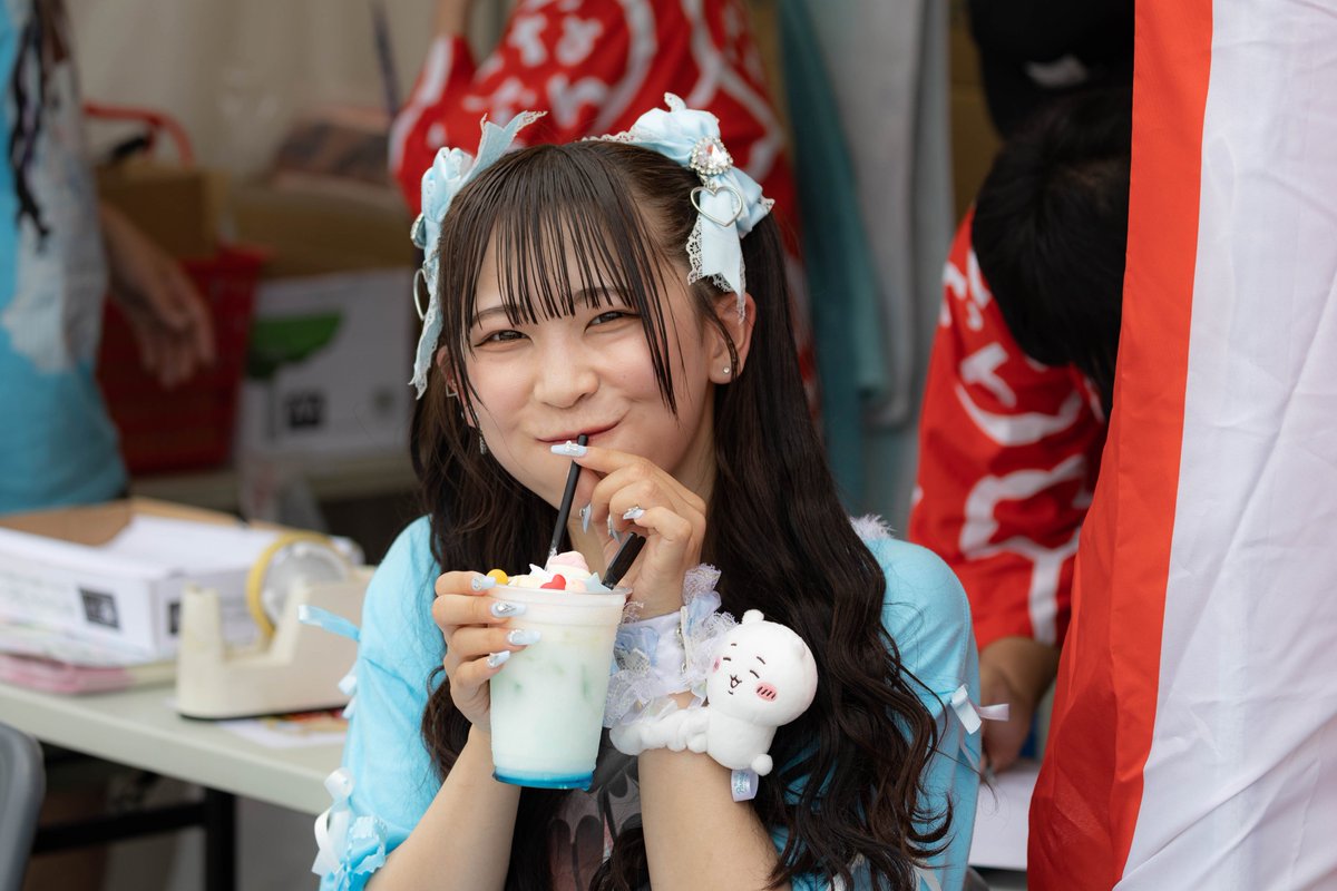 FumiSmarting78's tweet image. 7/21 道の駅 風良里 26周年祭 

ブースで休憩  

model:岡林みよん(@miiiyon)