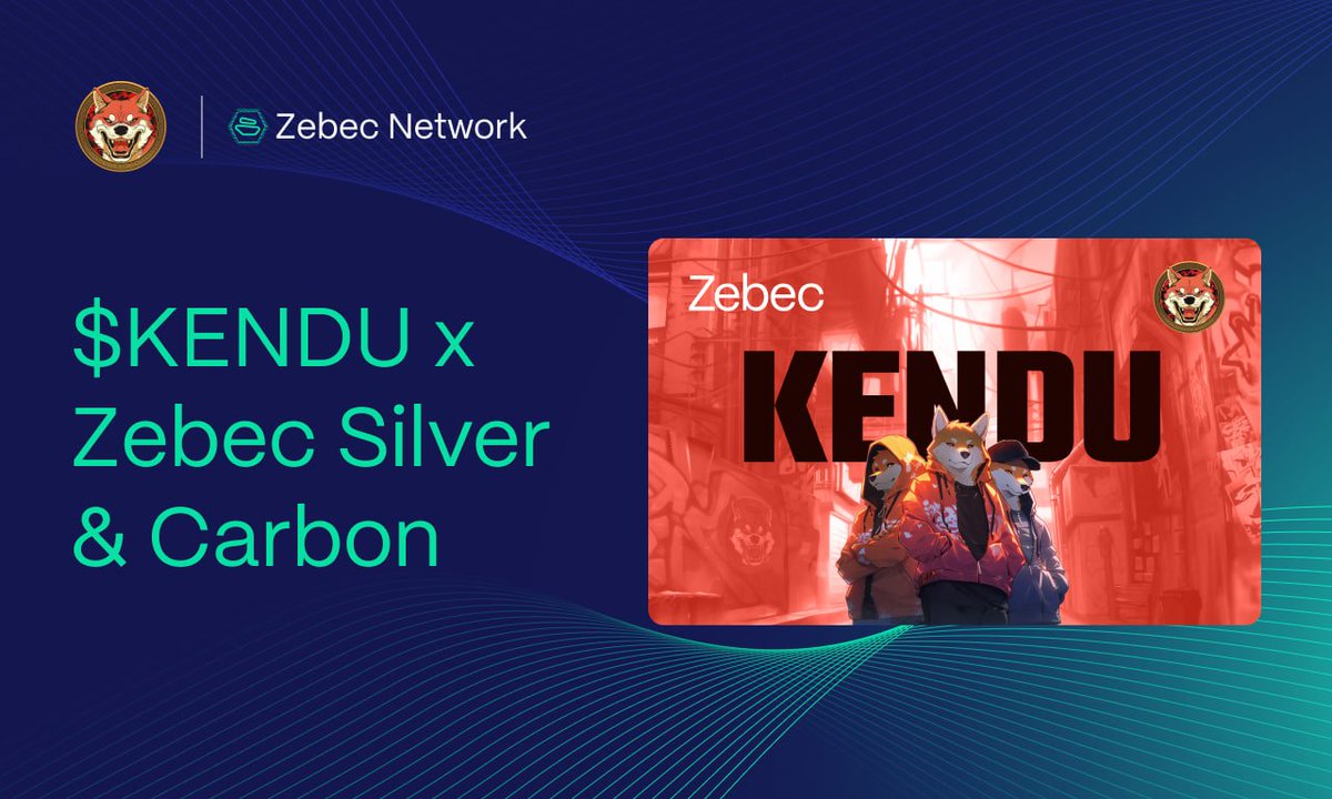 ZebecCards's tweet image. 💳 @KenduInu is now live on Zebec Silver & Carbon Cards!
Deposit and spend $KENDU anywhere Mastercard is accepted, with a custom Kendu Debit Card coming soon.
Kendu is a permissionless, decentralized brand where the community turns belief into real products, businesses, and…