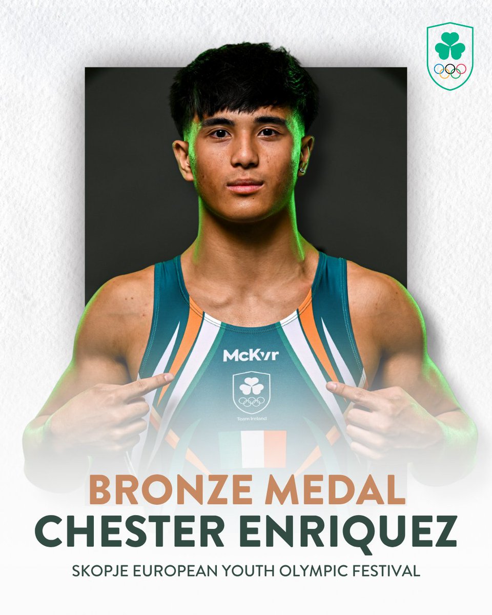 TeamIreland's tweet image. ๐ฅ ๐ฉ๐น๐ถ๐ต๐๐ฌ ๐ด๐ฌ๐ซ๐จ๐ณ ๐ญ๐ถ๐น ๐ช๐ฏ๐ฌ๐บ๐ป๐ฌ๐น ๐ฌ๐ต๐น๐ฐ๐ธ๐ผ๐ฌ๐ โ๏ธ
Chester Enriquez wins a bronze medal in his Floor Final at the European Youth Olympic Festival in Osijek, Croatia! ๐ฅ๐ฅ
#TeamIreland #EYOF2025 #Skopje2025