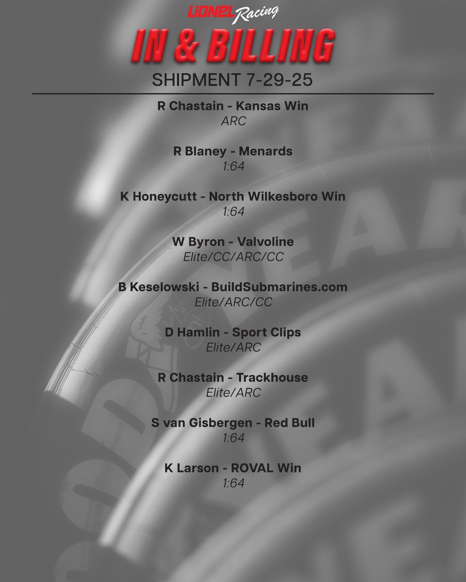 Lionel_Racing's tweet image. Officially in and headed your way!
➡️ bit.ly/AllDiecast
