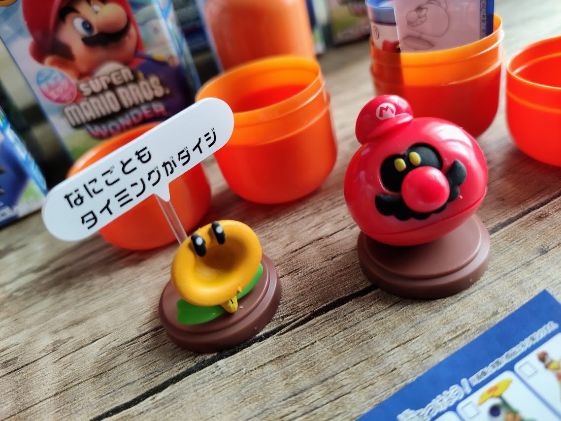 Yamafuda's tweet image. Belle surprise inattendue en allant chercher un colis que je n'attendais pas. Un ami m'a offert toute la collection des Choco Egg Super Mario Wonder avec les 3 variantes de fleur cancan ! 😍
N'hésitez pas à passer à sa boutique ! korekutanohakoniwa.com