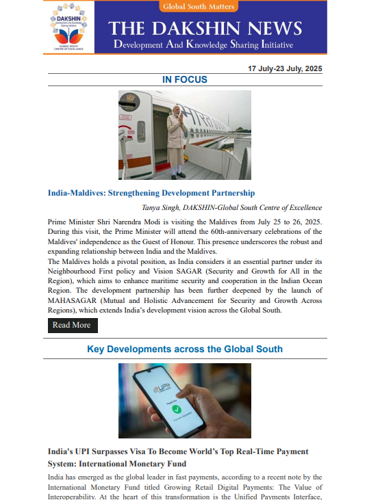DakshinNews's tweet photo. 📰Now Available: #DAKSHIN's Weekly Newsletter (17–23 July 2025)
Catch the latest updates, insights, and developments shaping the #GlobalSouth.
📖 Read the full issue at: https://t.co/zyyxAXuriU
📚 Archive: https://t.co/rakxtLLX1b
@ramthebestIFS https://t.co/kYVJhvpmQl