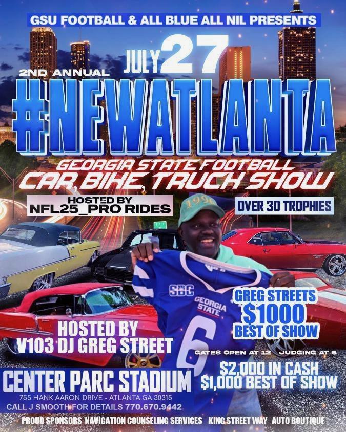BALLERS CHOICE LLC (@ballerschoice1) on Twitter photo Car & BIKE Show Sunday 12:00-6:00
<a href="/GeorgiaStateU/">Georgia State University</a>
Ladies free till 3:00
20 bucks to enter !
Food trucks and drinks will be on deck! Live REMOTE V103
(HOSTED BY GREG STREET)
50 bucks for your car to enter!
100/200 for cars in the VIP! <a href="/DellMcGee/">Dell McGee</a> <a href="/GeorgiaStateFB/">GSU Football</a>
#NEWATLANTA Car & BIKE Show Sunday 12:00-6:00
<a href="/GeorgiaStateU/">Georgia State University</a>
Ladies free till 3:00
20 bucks to enter !
Food trucks and drinks will be on deck! Live REMOTE V103
(HOSTED BY GREG STREET)
50 bucks for your car to enter!
100/200 for cars in the VIP! <a href="/DellMcGee/">Dell McGee</a> <a href="/GeorgiaStateFB/">GSU Football</a>
#NEWATLANTA