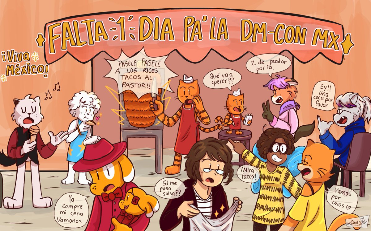 DM_Con_Mx's tweet image. ¿Sabían que el puesto &quot;Pedro el naranjoso&quot; tienen los mejores tacos de pastor de todos? ¿No? ¡Pues esto y más lo sabrán a un día de la #DMCon! Gracias @Limias_007 por este gran dibujo, que mejor que celebrar que con unos buenos taquitos con una coca bien fría.