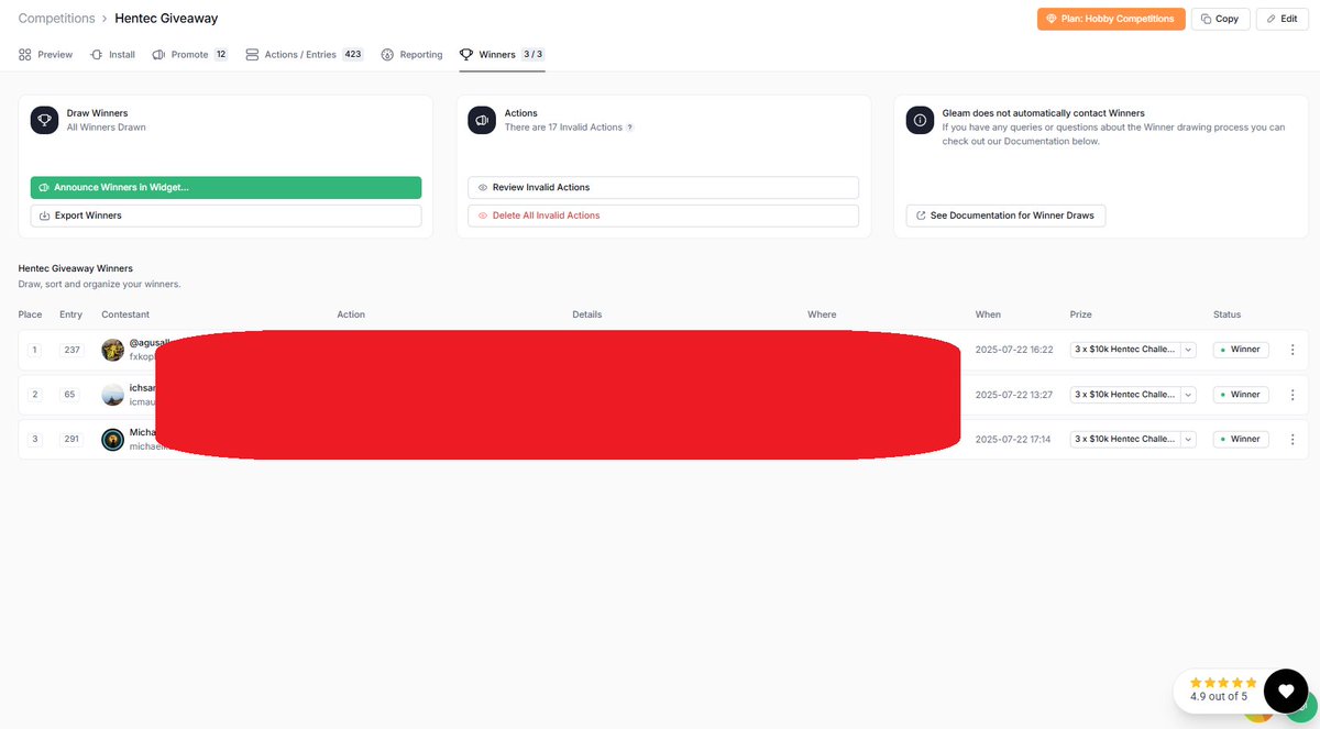 PropFirmsCmpd's tweet image. CONGRATULATION TO THE WINNERS
You each win a $10k challenge courtesy of @HantecTrader !
@agusalle_agus
@MichaelKobo24
@ic_million
We'll be in touch soon so you can claim your prize!
To everyone else. If you'd like to support us to continue running these giveaways, please…