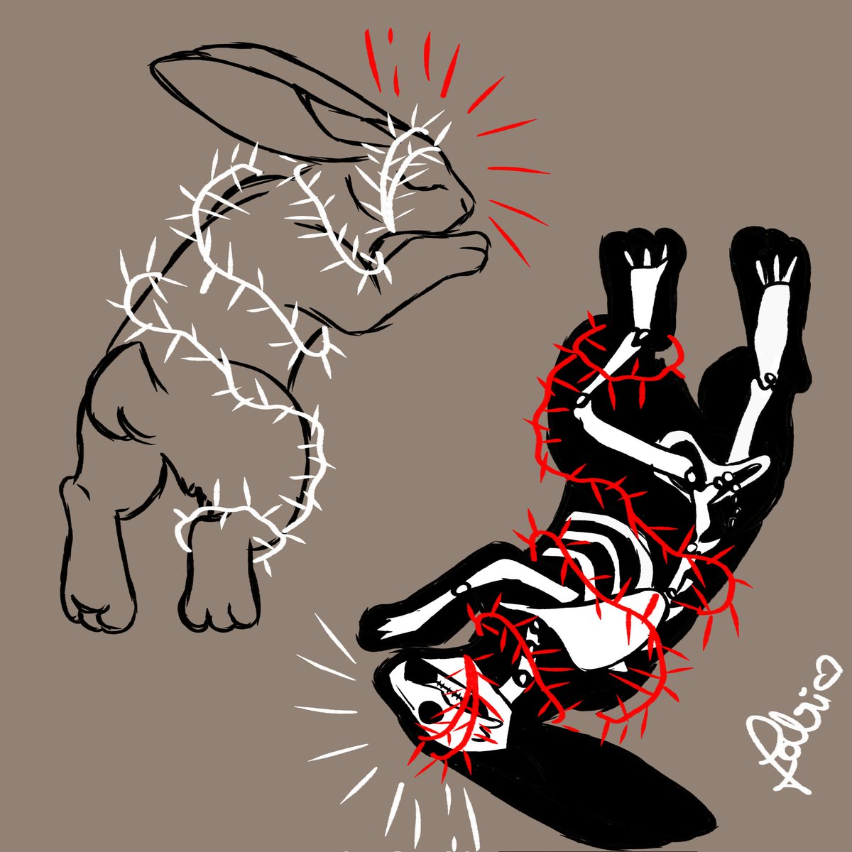 Gabriel80065150's tweet image. 🐇🔄☠️
#horrorart #art #artistsontwitter #artmoots(?) #bunny #digitalillustration