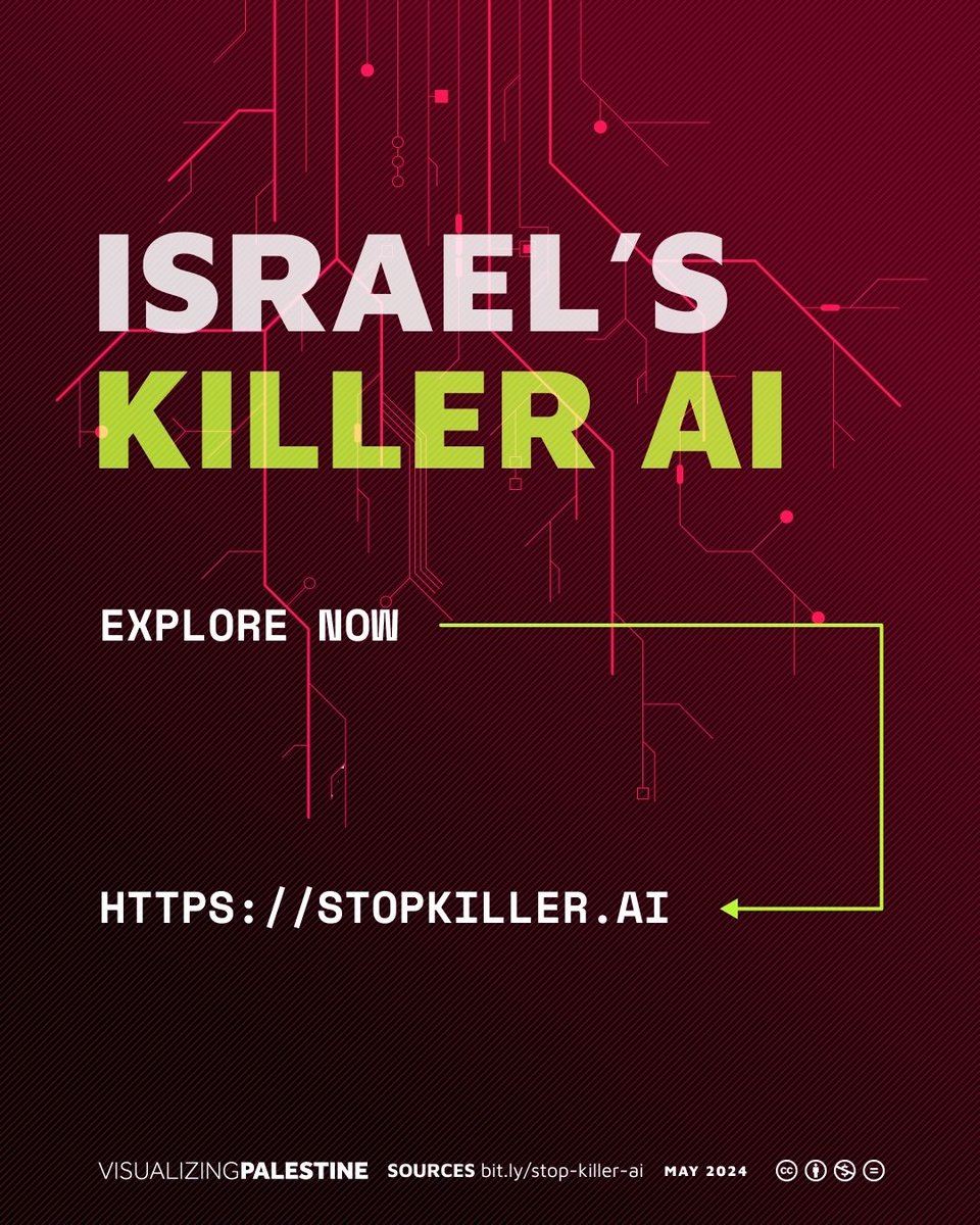 visualizingpal's tweet image. We continue highlighting the findings from @FranceskAlbs&apos; recent report, &quot;From economy of occupation to economy of genocide&quot;. 

Visit StopKillerAI to learn how Israel uses data from mass surveillance of Palestinians to create “killing machines.” 
stopkiller.ai