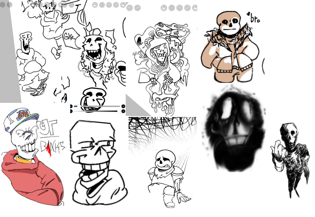 beppbops's tweet image. collection of random sketches from like exactly a year ago before i started doing art somewhat