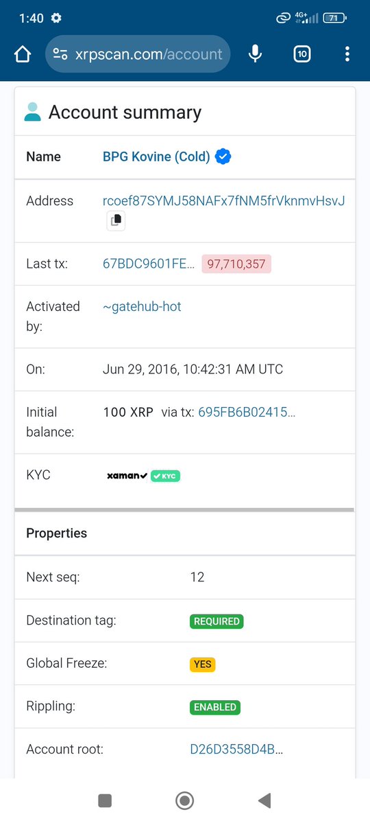 HadaNFT's tweet image. GateHub has put a global freeze on the XAU trustline and asset with little notification.

The DAO had some exposure to this asset. Which is now frozen and can only be burnt.

This raises a serious question on trusting asset issuers and other @GateHub issued IOU assets.