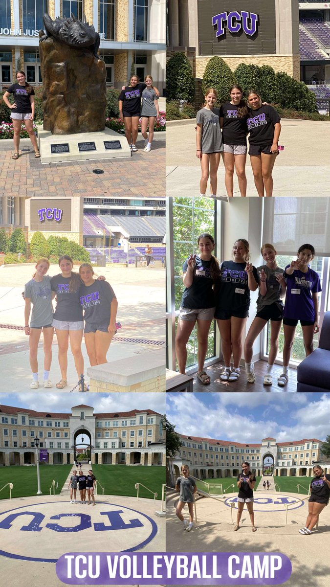 Farrah, Julia, Conni, and Teagan showing TCU camp is better with FRIENDS! <a href="/TAVVolleyball/">TX Advantage VB</a>