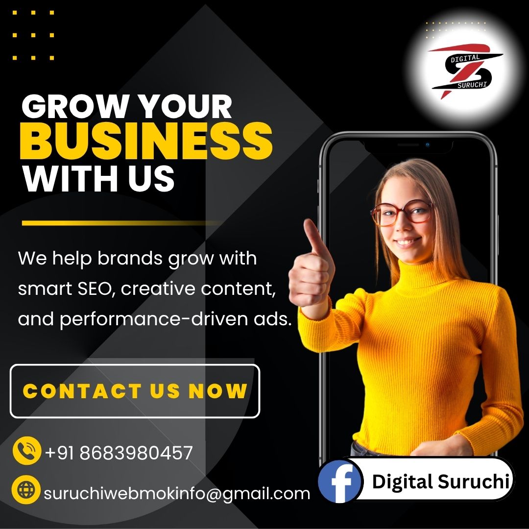 DigitalSuruchi's tweet photo. 🌟You focus on your #business, we handle your #digital presence!
✅Smart #SEO ✅ Engaging #Content ✅ Targeted #GoogleAds. We make sure your audience finds you. 📞+91 8683980457
✉️suruchiwebmokinfo@gmail.com
#OnlineBusiness #grow #marketing #GraphicDesigner 
#designtips #strategy https://t.co/yPMMGySS6I