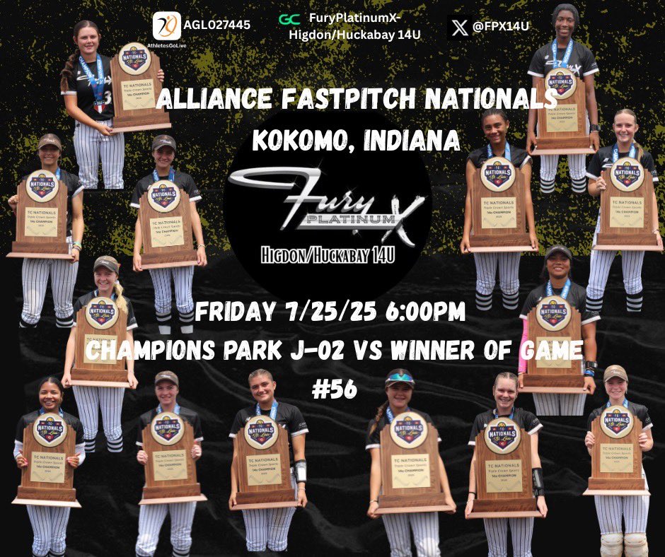 Hillary Stansbury 2028 (@hillstansbury) on Twitter photo Game day in Indy <a href="/thealliancefp/">The Alliance Fastpitch</a> Championship‼️
It’s been an unforgettable summer with this talented group of <a href="/FPX14U/">Fury Platinum X Higdon/Huckabay</a> girls. Now it’s time to leave it all on the field and finish strong—just like we started. Let’s bring it home! 💪🔥
#100%Hillary
<a href="/crosbyhuckabay/">crosby huckabay</a> Game day in Indy <a href="/thealliancefp/">The Alliance Fastpitch</a> Championship‼️
It’s been an unforgettable summer with this talented group of <a href="/FPX14U/">Fury Platinum X Higdon/Huckabay</a> girls. Now it’s time to leave it all on the field and finish strong—just like we started. Let’s bring it home! 💪🔥
#100%Hillary
<a href="/crosbyhuckabay/">crosby huckabay</a>