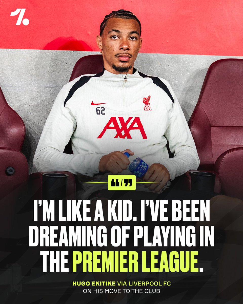 OneFootball's tweet image. Hugo Ekitike can&apos;t wait to get going under Arne Slot as a Red 🔴👇

🗣️ &quot;Yes, Liverpool are already on top, but we have still things to reach. We want to be the best, and we need to improve every season to go and reach the success.&quot;
