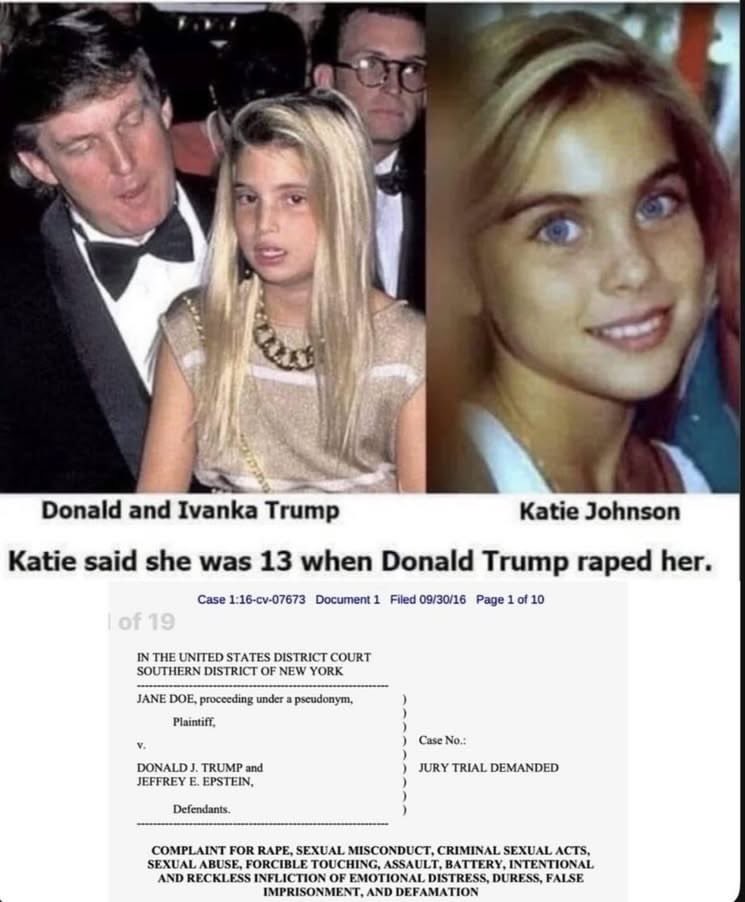TRUMP PEDOFILO
BOLSONARO CONDENADO POR "PINTAR CLIMA COM MENINA DE 14 ANOS"
Agora sabemos o que eles tem de comum.

RESPECT BRASIL TRUMP 
RESPEITA O BRASIL TRUMP 
NEGOCIA TRUMP
EDUARDO BOLSONARO TERRORISTA