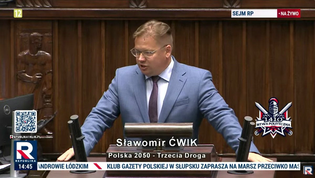 Poseł Ćwik tłumaczy się z łączenia kropek. 
Wykrętnie. Do bólu wykrętnie.