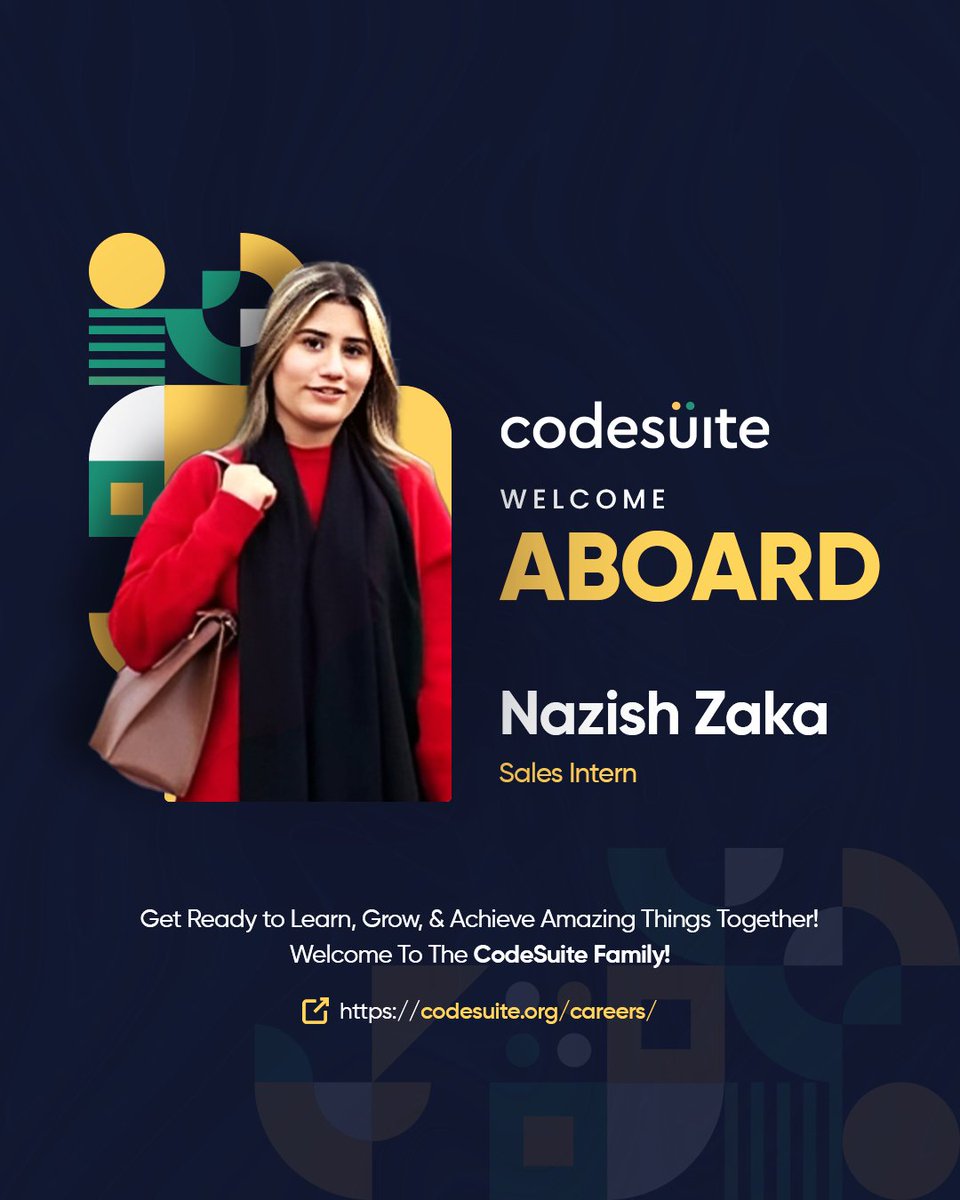 code_suite's tweet image. Welcome to the CodeSuite family! 🫶
We’re so excited to have you onboard.
If you’re driven, curious, and ready to work on things that actually matter—we’d love to meet you.
📩 Drop your resume at hr@codesuite.org
#WelcomeOnBoard #LifeAtCodeSuite #WeAreHiring #CodeSuite2025