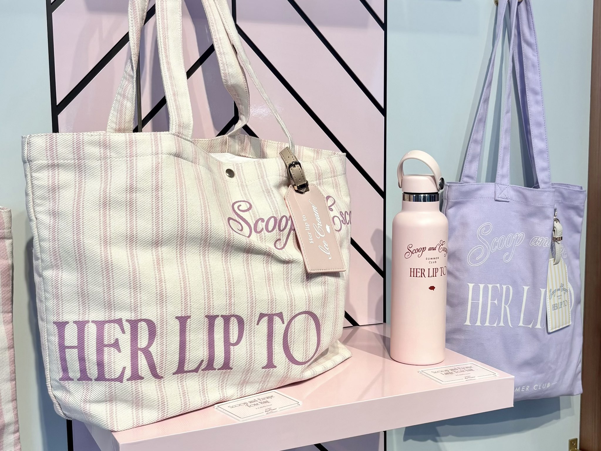 Herlipto ScoopandEscape ラージトートバッグ ピンク Scoop and Escape Tote
