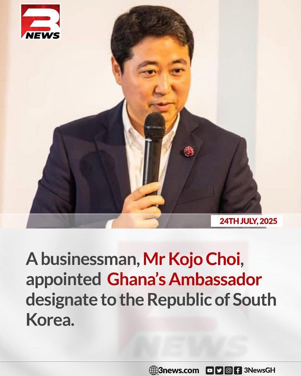 Congratulations to our Vmate Kojo Choi, Ghana Ambassador, to Korea. 
Continue to shine.