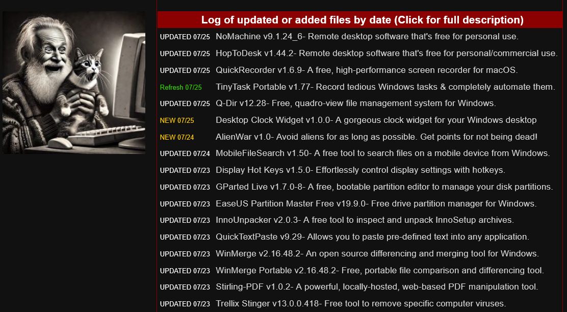 GeekOnTheLoose's tweet image. Here's your #Friday blast of free, safe software. 🔫
from OlderGeeks.com 👴 👵
No ads - no crapware - no b.s. since 2008!
#computers #software