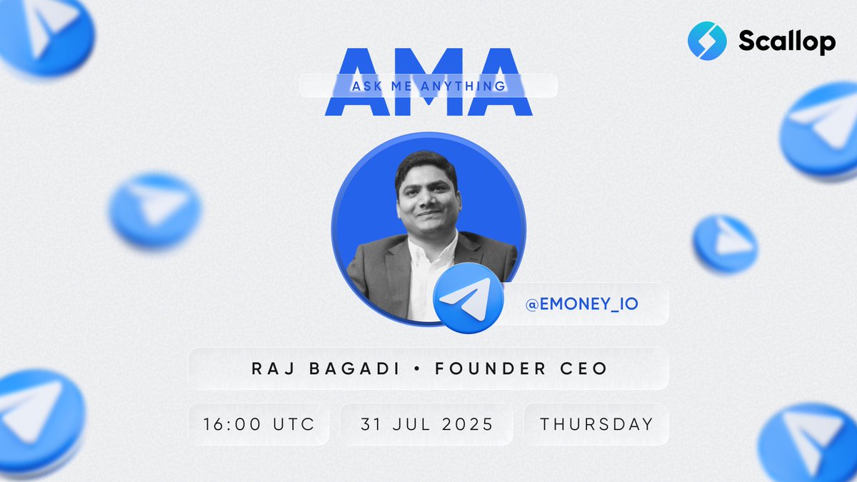 emoney_network's tweet photo. 🚨 Something big is brewing!

Got questions? We’ve got Raj.
Our CEO goes live July 31 for an exclusive Telegram AMA
🕓 16:00 UTC | 🔗 https://t.co/Kw3rgweRqf

💥 Expect alpha
💳 Product updates
👀 And the red-white-blue elephant in the room?
You’ll hear it first. 😉

You won’t want to miss this.